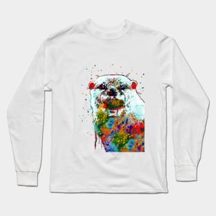 Otter peeking Long Sleeve T-Shirt